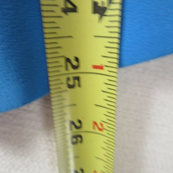 Equipment Bright Blue Silk Blouse Size L Curved Hem - Picture 11 of 12